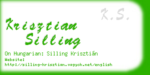 krisztian silling business card